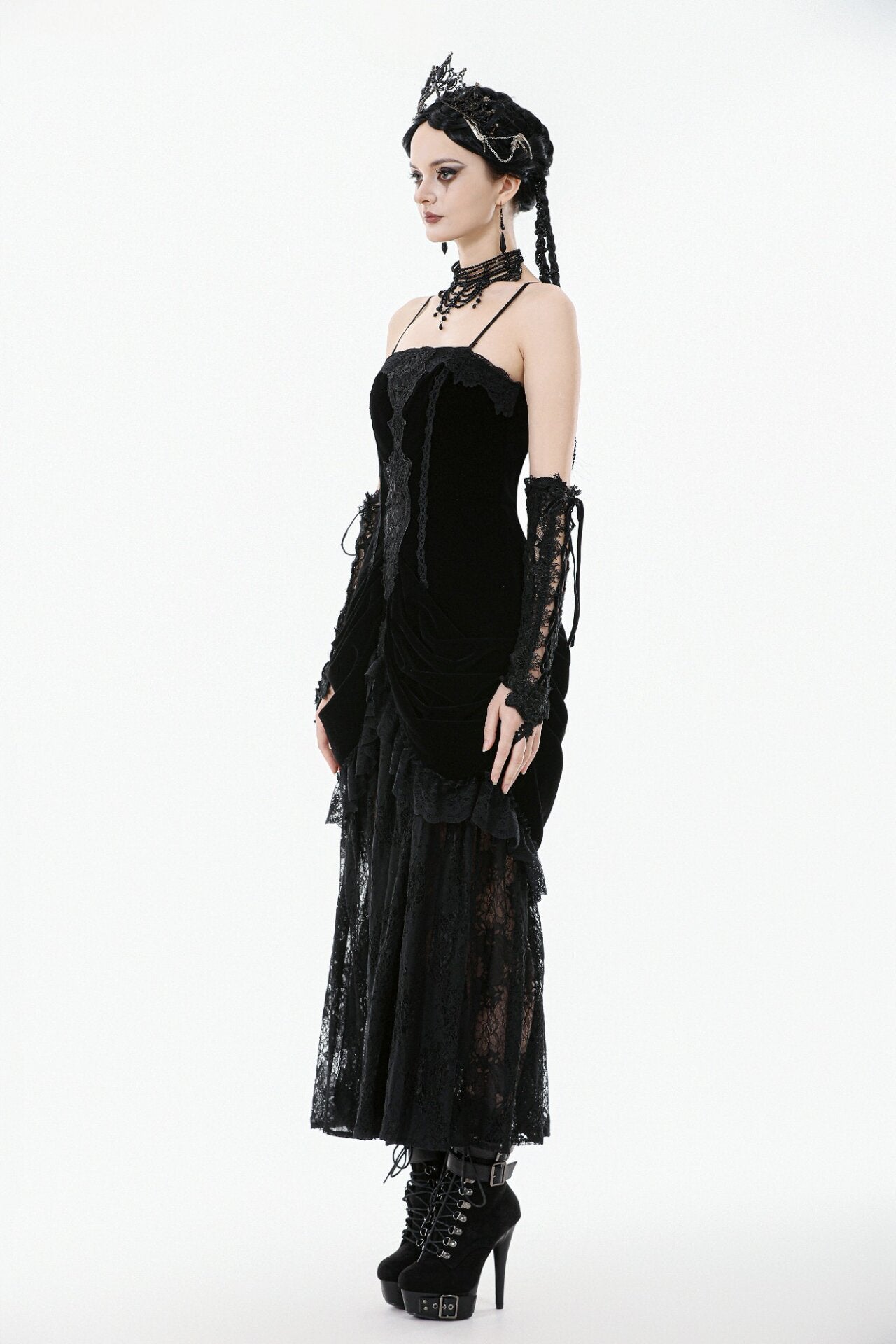 Lace Embroidered Bustier Dress