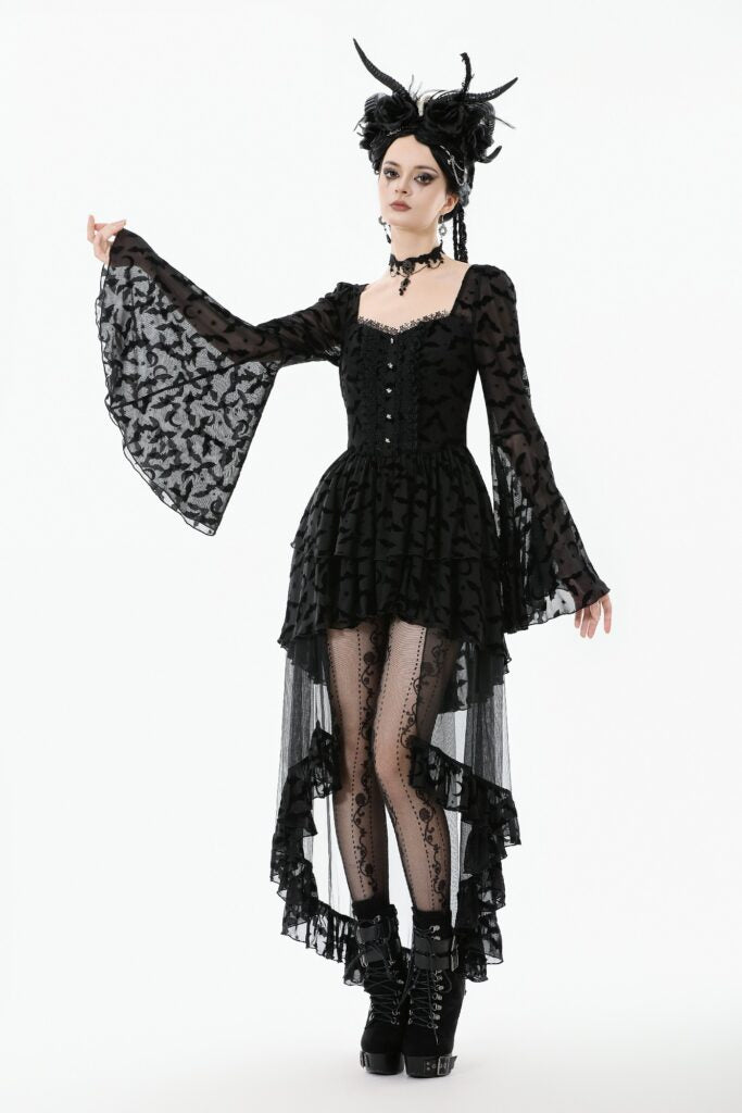 Star & Moon Gothic Lolita Bat Hem Dress