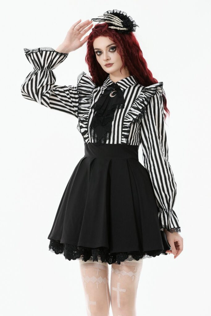 Lolita Dark Striped Preppy Dress
