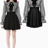 Lolita Dark Striped Preppy Dress