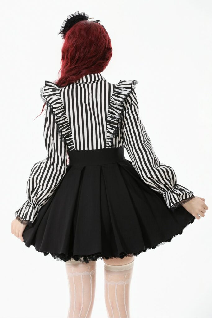 Lolita Dark Striped Preppy Dress