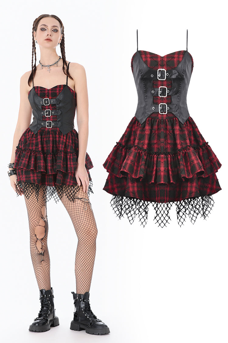 Romantic Gothic Lace Layered High-Low Dress