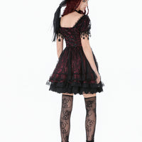 Red And Black Lace Dress