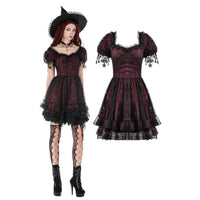 Red And Black Lace Dress