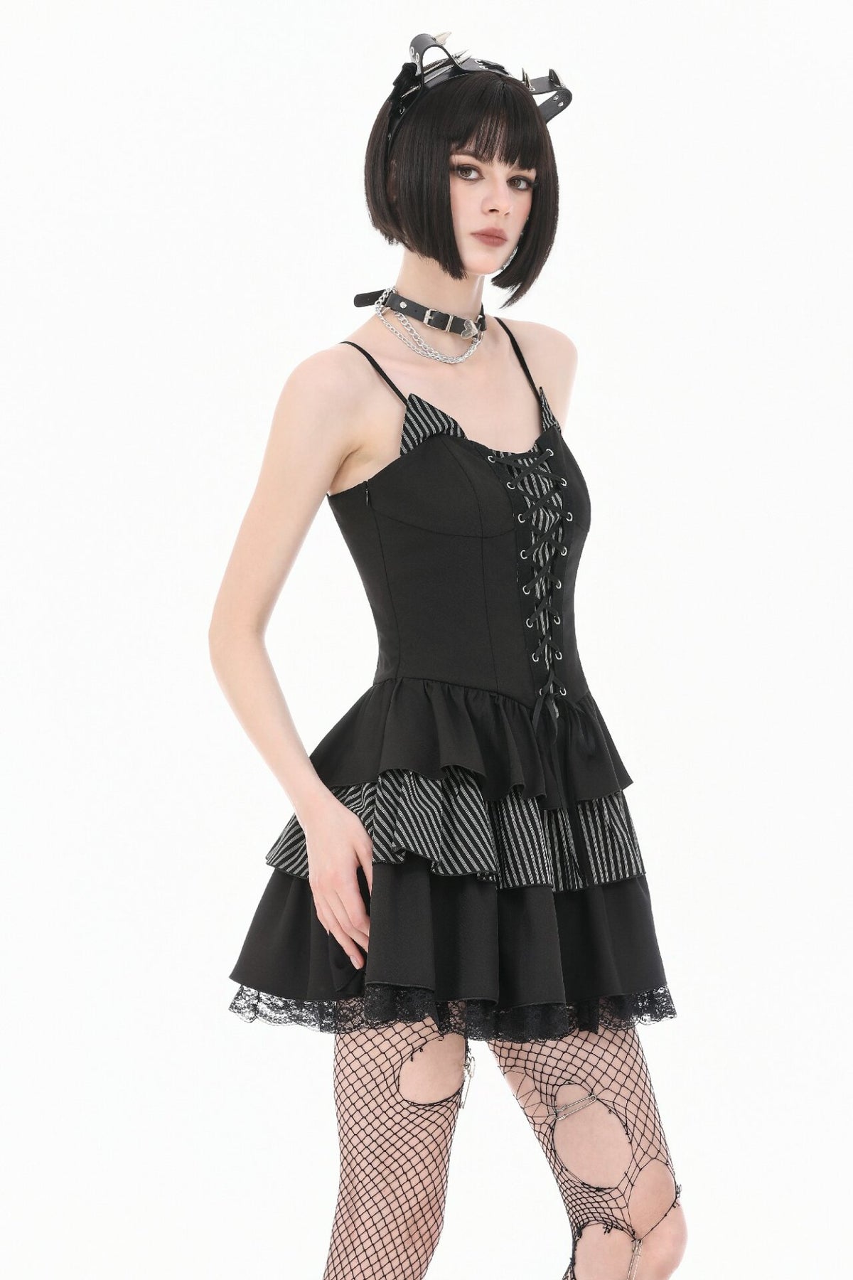 Corset Dress With Lace Up Front