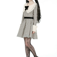 Vintage Stripe Dress With Lapels