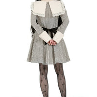 Vintage Stripe Dress With Lapels