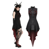 Little Devil Black And Red Tail Shirt Dress