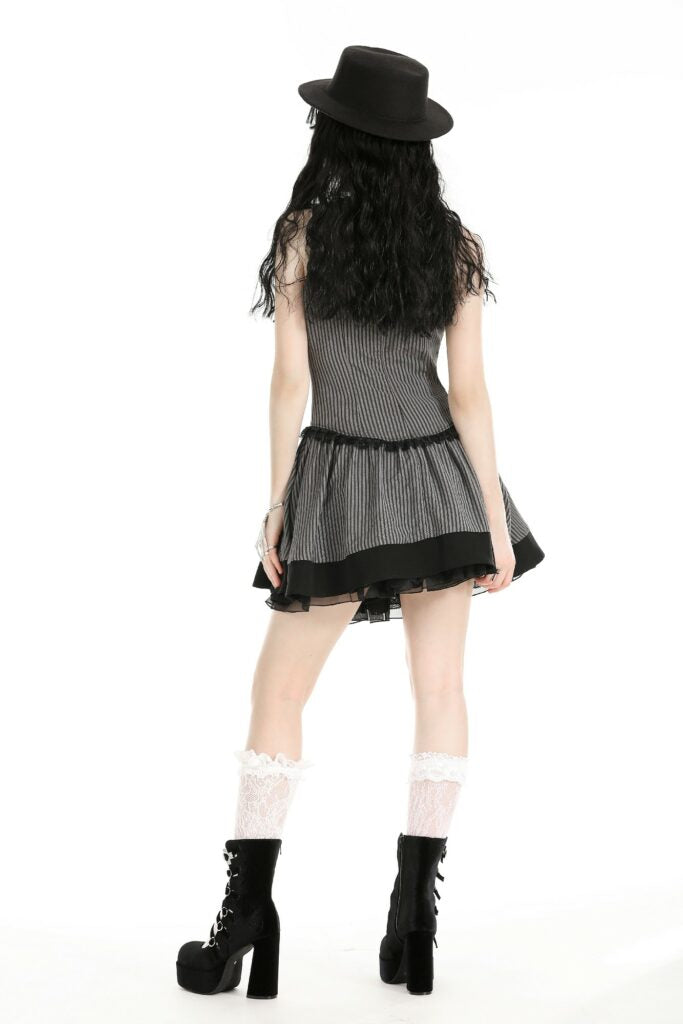 Dart Stripes Preppy Style Dress