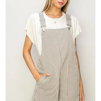 Pinstripe Shortalls
