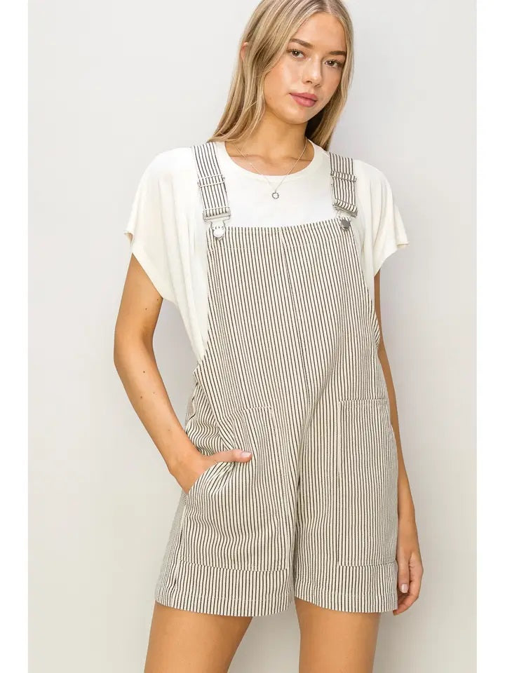 Pinstripe Shortalls