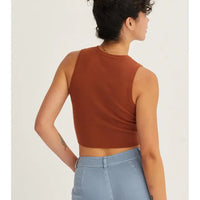 Ribbed Knit Cropped Tank Top