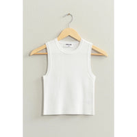 Ribbed Knit Cropped Tank Top