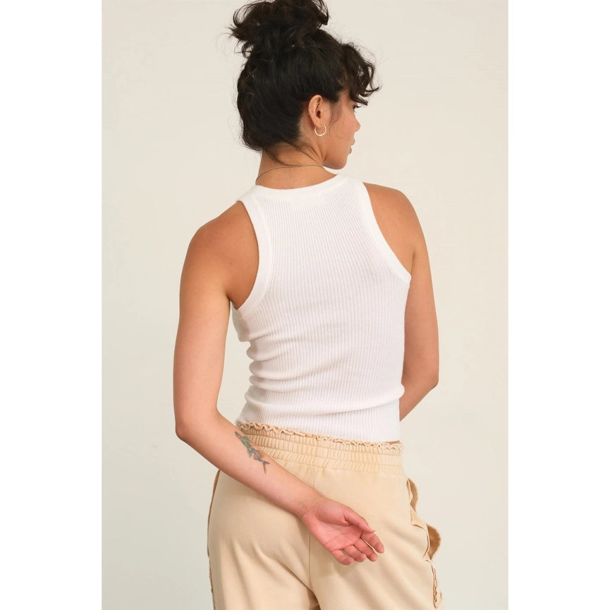 Ribbed Sweater Tank Top