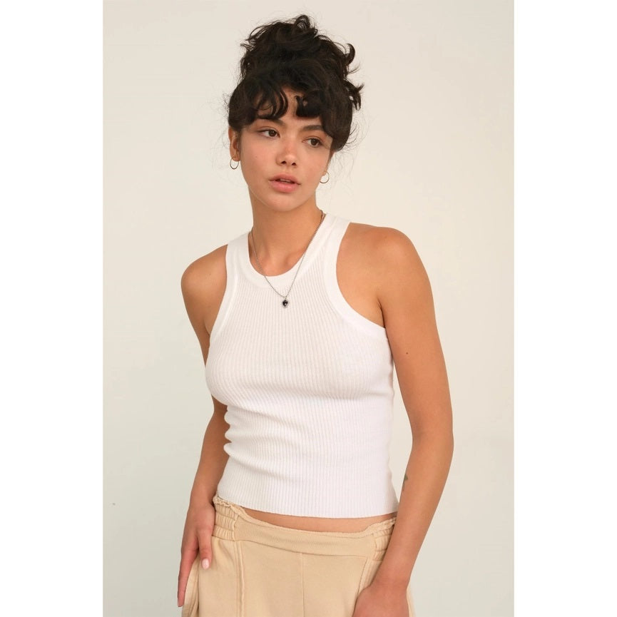 Ribbed Sweater Tank Top