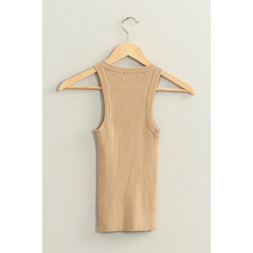 Ribbed Sweater Tank Top