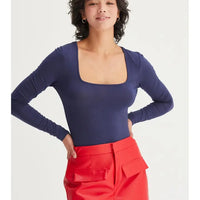 Square Neck Long Sleeve Bodysuit
