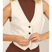 Tailored Button Down Vest