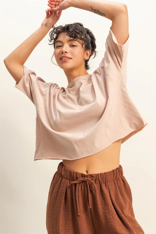 Drop Should Crew Neck Wide Fit Top