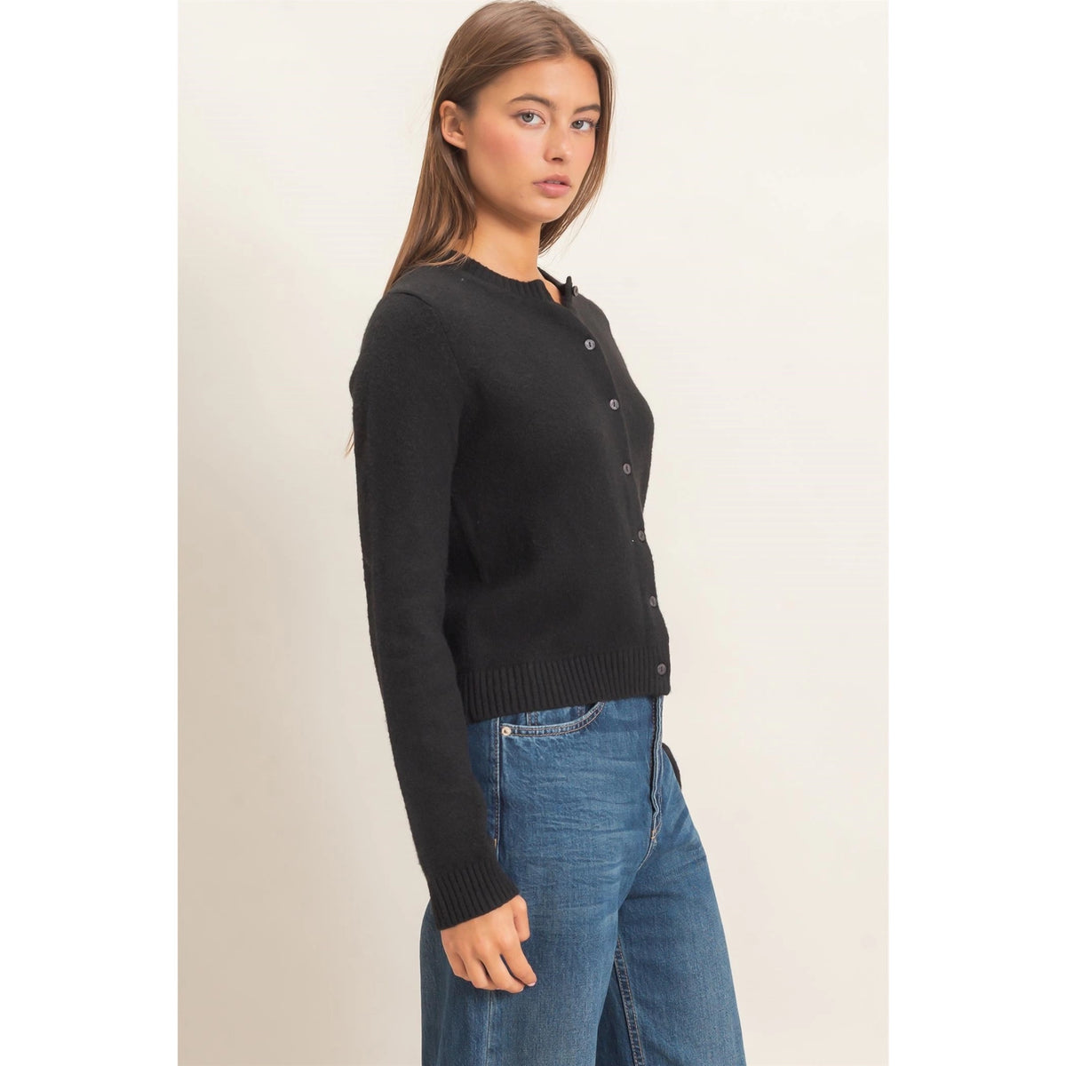 Crew Neck Cardigan