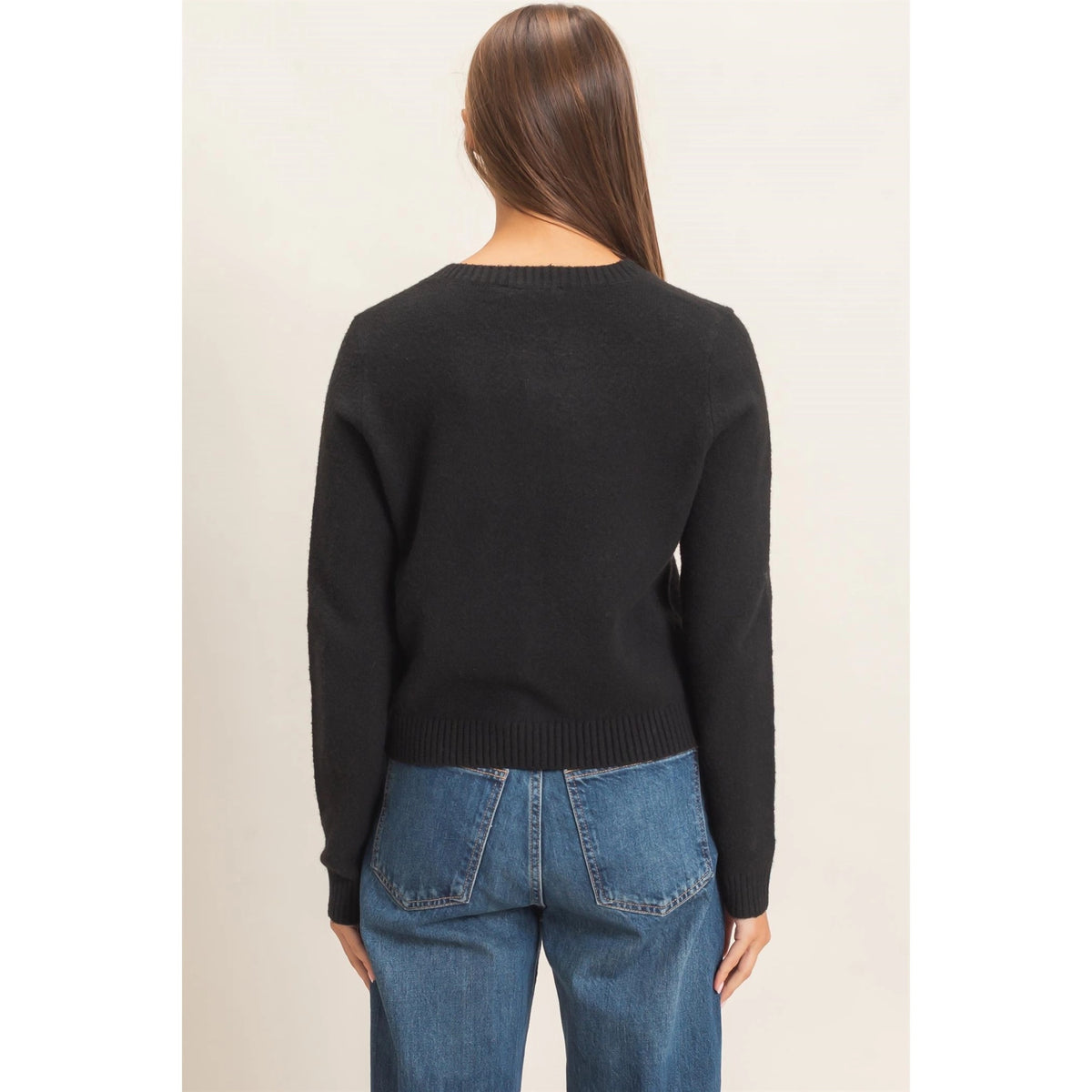 Crew Neck Cardigan