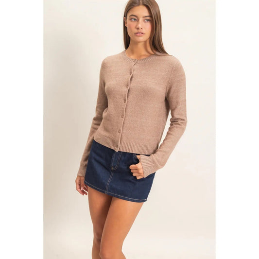 Crew Neck Cardigan