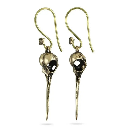 Hummingbird Skull Earrings
