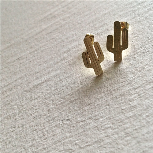 High Noon Saguaro Cactus Stud Earrings