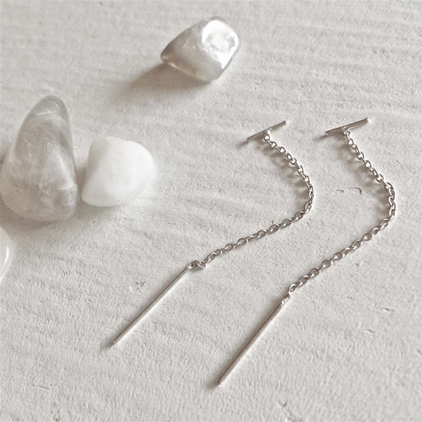 Ophidia Threader Earrings Silver