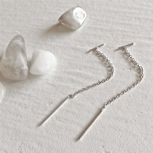 Ophidia Threader Earrings Silver