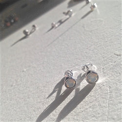 Solstice 6mm Sterling Silver Earrings.