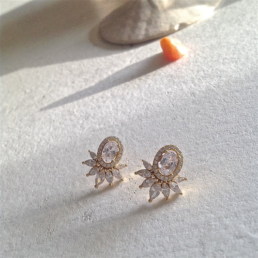 Windsor Rhinestone Encrusted Stud Earrings.