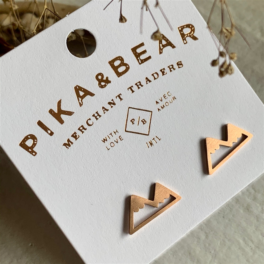 Bankhead Mountain Range Stud In Rose Gold
