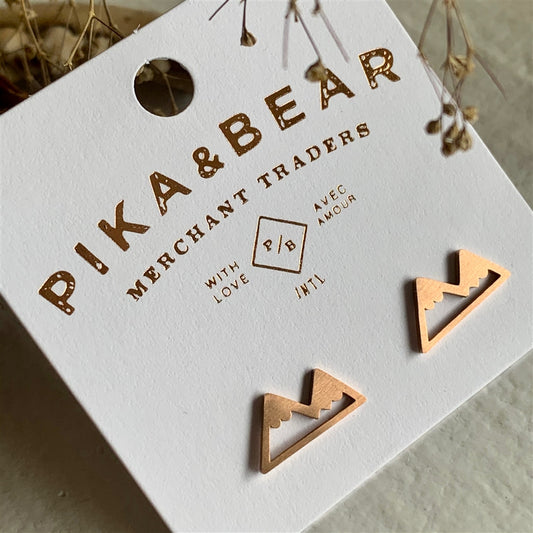 Bankhead Mountain Range Stud In Rose Gold