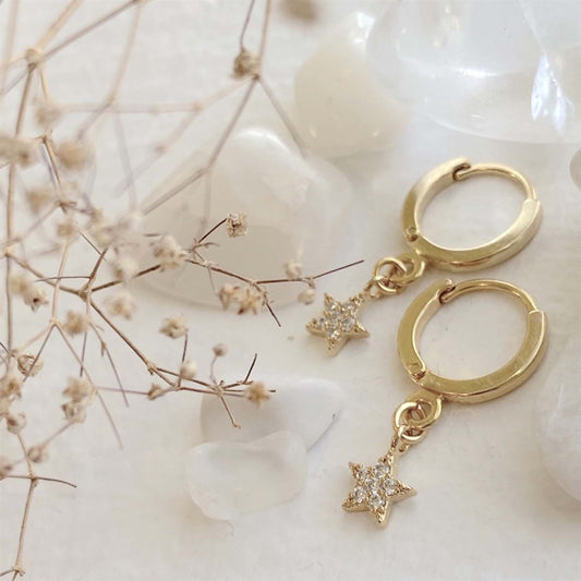 Cerceau Hugger étoile en strass Lucky Star