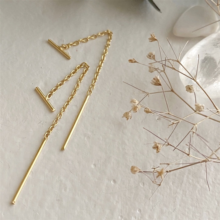 Ophidia Threader Earrings 14k Gold
