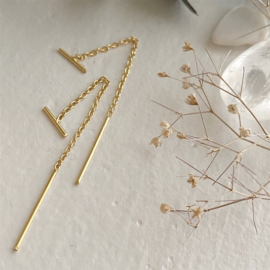 Ophidia Threader Earrings 14k Gold