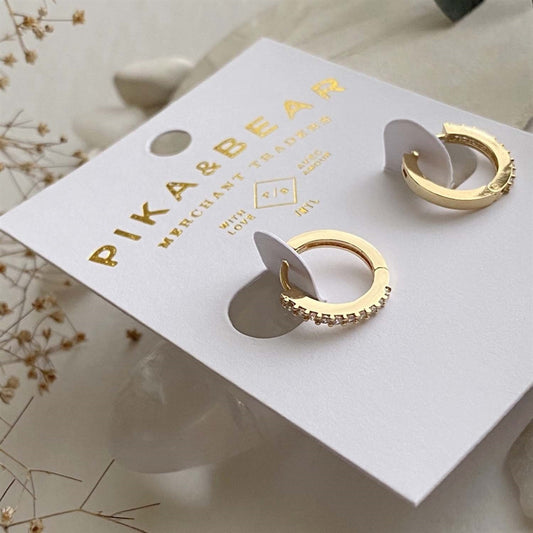 Wyst Rhinestone Encrusted Sleeper Hoops