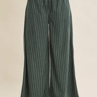 Endlessly Wearable Striped Corduroy Wide-leg