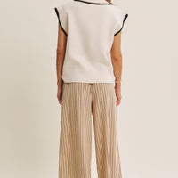 Endlessly Wearable Striped Corduroy Wide-leg
