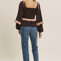 Wear-anywhere Floral Smocked Blouse