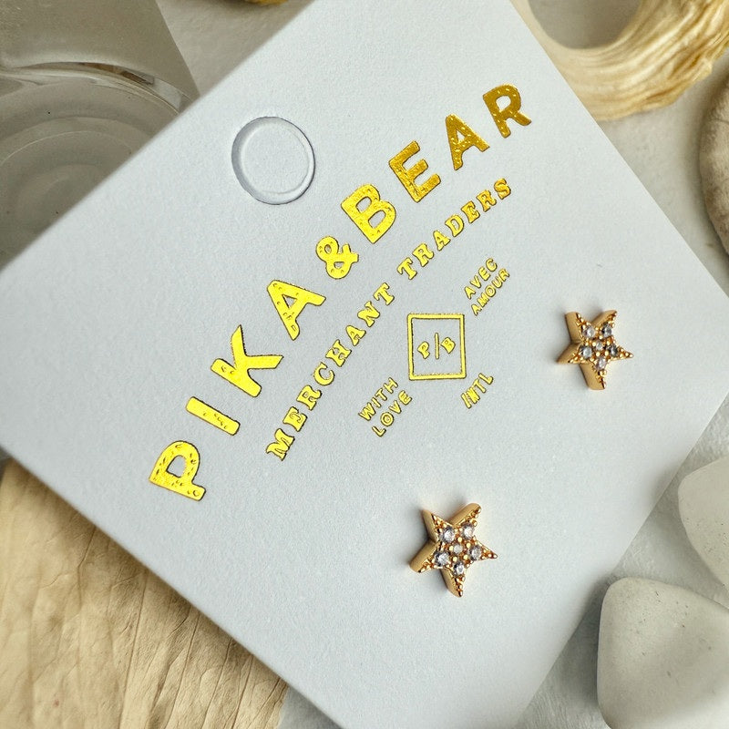 Twinkle Mini Star Stud Earrings Gold