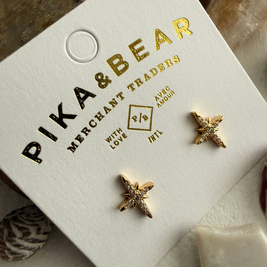 Arcturus Starburst Pavé Stud Earrings