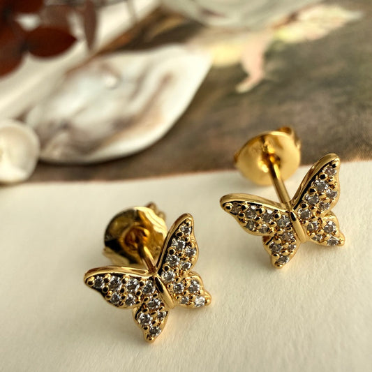"Esme" Mini Butterfly Stud Earrings
