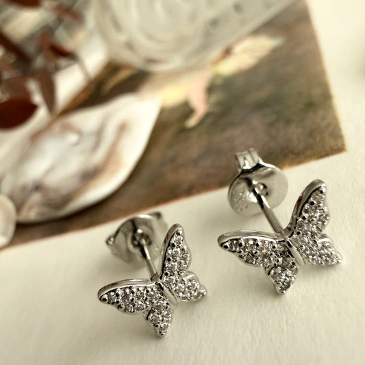 "Esme" Mini Butterfly Stud Earrings
