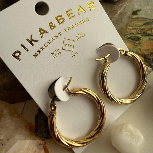 Helix Twisted Hoop Earrings