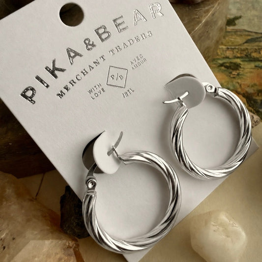 Helix Twisted Hoop Earrings