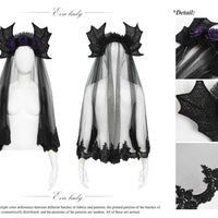 Black Gothic Lace Veil