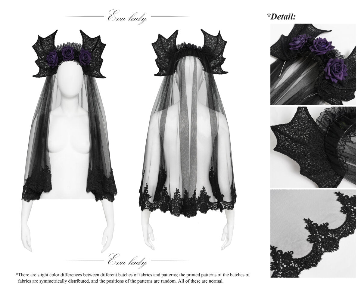 Black Gothic Lace Veil