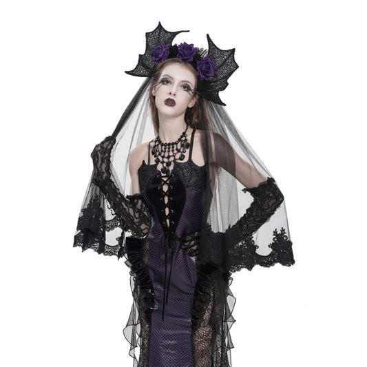 Black Gothic Lace Veil